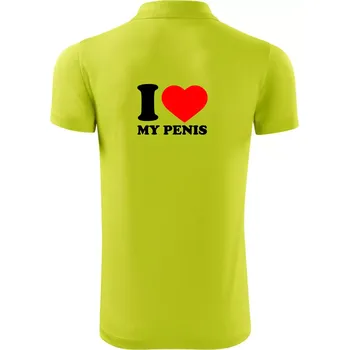 Pánská košile I love my penis - Polokošile Victory sportovní (dresovina) - XL ( Limetková )