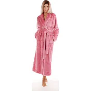 Dámský župan Dámský župan LILLY extra se šálovým límcem 2120 3352 starorůžová - Vestis XL