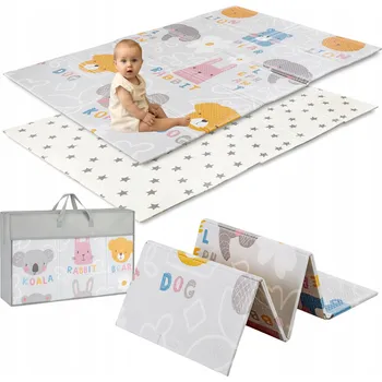 Hrací deka Vzdělávací Podložka Pěnová Oboustranná Skládací Podložka pro Děti Velká 120x180cm