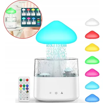 Zvlhčovač vzduchu ZVLHČOVAČ VZDUCHU POWIETRZA NOČNÍ LAMPA 450 ML PILOT 7 BAREV LED DÉŠŤ