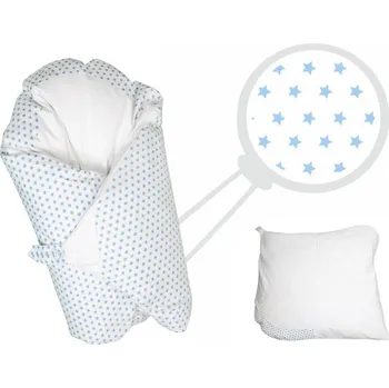 Zavinovačka Eva Kiedroňová Povlak - Dráček - Bílý s modrými hvězdičkami