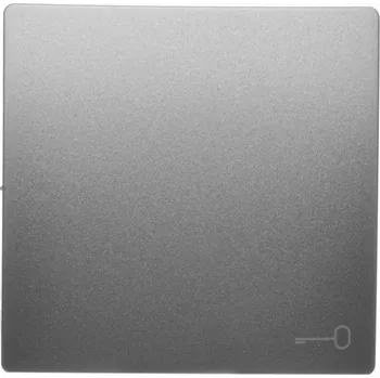 vypínač Kryt 1 násobný s piktogramem “klíč”, k ovladačům, spínačům a tlačítkům, Simon Basic BMKWK1/21, ocel