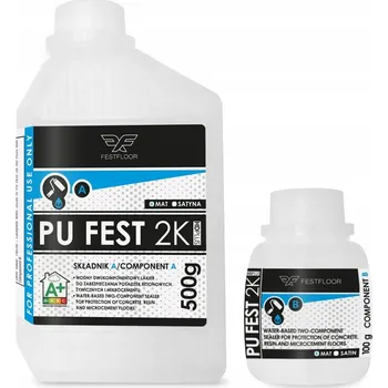 barva a nátěr na dřevo FESTFLOOR PU FEST 2K POLYURETANOVÝ LAK 0,6 KG SATÉN