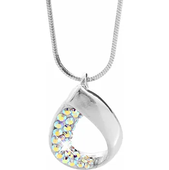 Módní doplněk JSB bijoux s.r.o. Stříbrný náhrdelník široká kapka s krystaly Swarovski AB (Stříbro 925/1000)