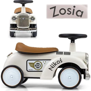 Dětské vozidlo Odrážedlo Milly Mally béžové s zvukovým volantem pro děti 12 m+