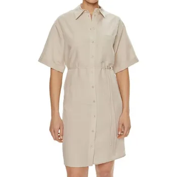 Dámské šaty CALVIN KLEIN KOŠILOVÉ ŠATY ZE LNĚNÉ SMĚSI 36