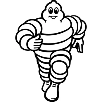 Samolepicí dekorace na vozidlo Amicar Samolepka MICHELIN 80×55 mm | 3D efekt, zalitá čirou pryskyřicí