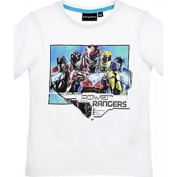 Dívčí oblečení TRIČKO POWER RANGERS qe 1498 bílé Velikost: 3