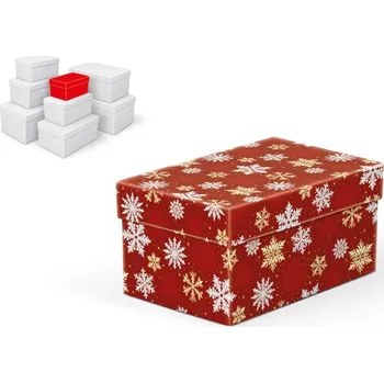 Krabice dárková vánoční B-V010-A 16x10x8cm