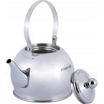 Konvice na čaj Tradiční ocelová Konvice Kamille 0,8 l v odstínech šedé a stříbrné