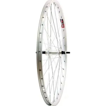 Zapletené kolo výplet 507/24'' zadní, ráfek jednostěnný stříbrnný, Al náboj šroubovac