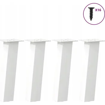 Konferenční stolek VidaXL Nohy ke konferenčnímu stolku, 4 ks, bílé, 42 cm, ocel