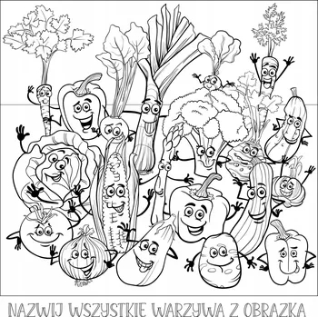 omalovánky Omalovánky pro děti Zelenina - Velká XXL omalovánka/vybarvovánka/vystřihovánka do školky