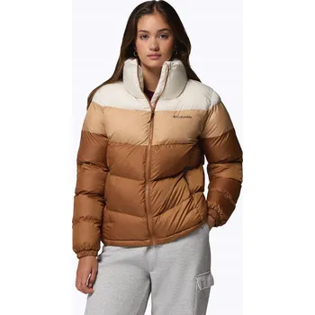 Dámská větrovka Dámská zateplená bunda Columbia Puffect II Colorblock Jacket - hnědá XS