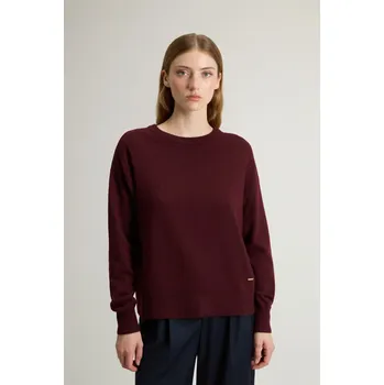 Dámský svetr SVETR WOOLRICH COMFORT WOOL CASH CREWNECK WINETASTING