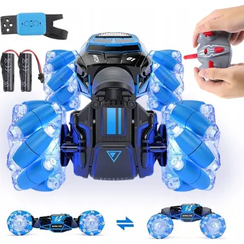 RC model auta AUTO NA DÁLKOVÉ OVLÁDÁNÍ GESTY S LED OSVĚTLENÍM + 4 BATERIE, OVLADAČ PRO DĚTI
