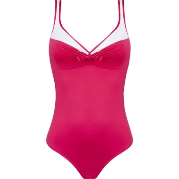 Dámské plavky Plavky jednodílné klasického střihu ANTIGEL (FBB9227-08), Barva růžová, Velikost 75E