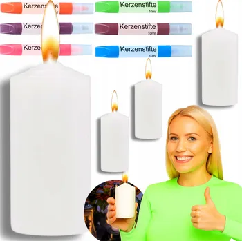 Svíčka BÍLÁ SVÍČKA DEKORACE NA HALLOWEEN DO DÝNĚ LUCERNY HŘBITOVNÍ SVÍČKA SADA 4 ks AŽ 20H