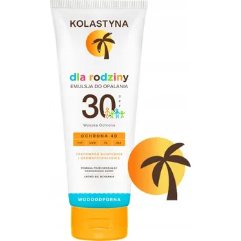 Přípravek na opalování Emulze na opalování Kolastyna Family SPF 30, 250 ml, Voděodolná