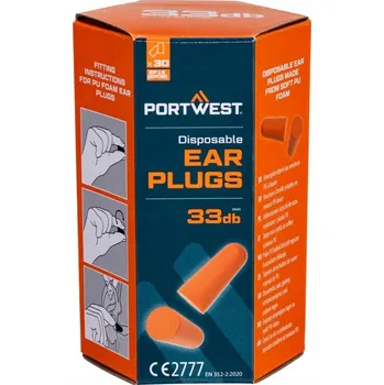 Špunt do uší Špunty do uší, protihlukové zátkové chrániče sluchu Portwest EP13ORR