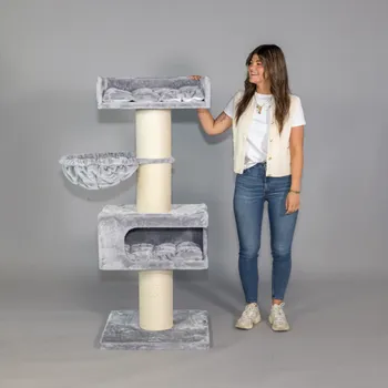 Rhr XXL Cat Scratcher Royalty Retreat (Light Grey)