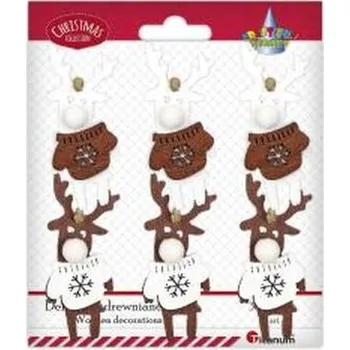 Set školních potřeb Zawieszki drewniane renifery w sweterkach 6szt