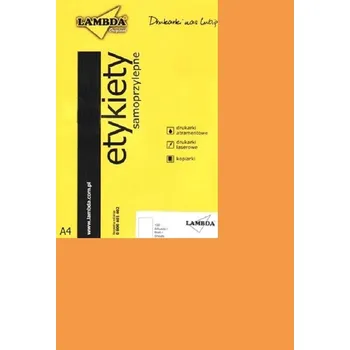 Speciální papír Icpc Samolepicí štítky A4 ORANŽOVÉ FLUO 100 ks