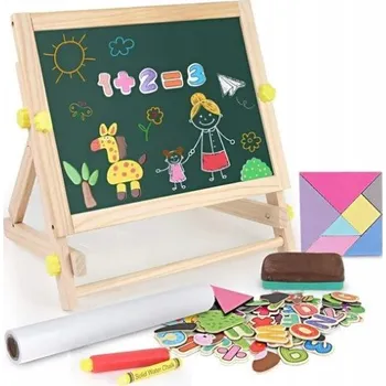 Obraz MAGNETICKÁ TABULE PRO DĚTI S KŘÍDOU A HOUBIČKOU