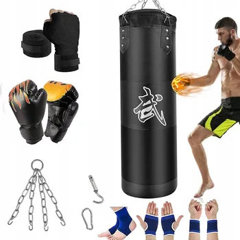 Box BOXOVACÍ PYTEL BOXERSKÝ PLNÝ SILNÝ S RUKAVICEMI 120 X 40 cm