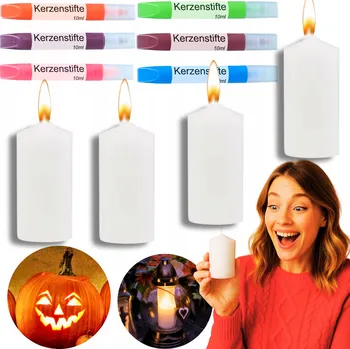 Svíčka SVÍČKA SVÍCE SVÍČKY VÁLEC SADA BÍLÉ TRADIČNÍ STOLNÍ VOSKOVÉ 7 cm