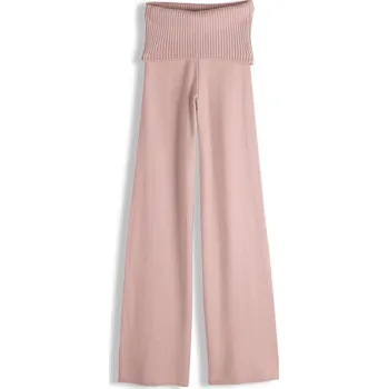 GATE Pletené široké tepláky 40/42 Béžová