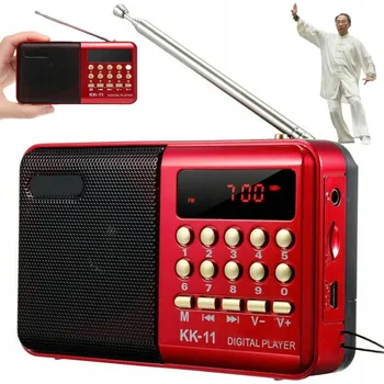 Radiopřijímač MINI PŘENOSNÉ RÁDIO KAPESNÍ FM AM USB KUCHYŇSKÉ NA AKUMULÁTOR MALÉ