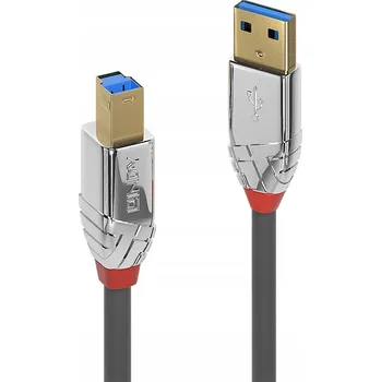 Datový kabel Lindy 36660 kabel USB 0,5 m USB A USB B Chrom, Šedá