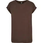 Tričko z Urban Classics - Ladies Extended Shoulder Tee - Ženy - hnědá