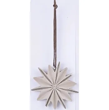 Vánoční dekorace Závěs hvězda Ornament 7 x 7 x 1 cm