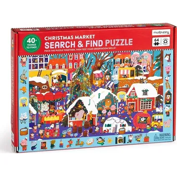 Puzzle Mudpuppy Puzzle Hledej a najdi Vánoční trh