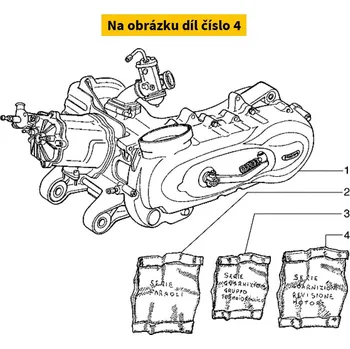 Těsnění pro motocykl Centauro Sada těsnění válce Runner 125 2T 98-02 880A139TP
