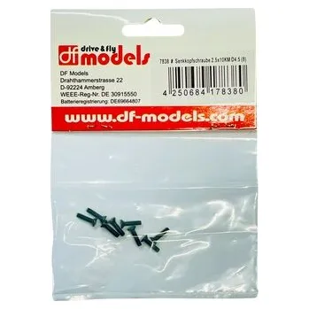 RC náhradní díl DF models Šrouby se zápustnou hlavou 2,5x10km D4,5 pro DF-4S PRO Crawler