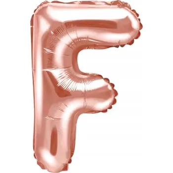 Balónek Fóliový balónek Písmeno "F" růžovo-zlatý, 82 cm