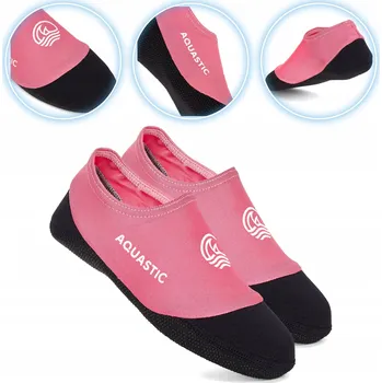 Pánské ponožky Ponožky bazénové ponožky AQUASTIC Seavie Anti-Slip růžové 36 - 37