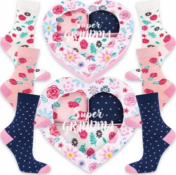 Dámské ponožky Dámské ponožky SOXO v krabičce se srdíčkem Super babička