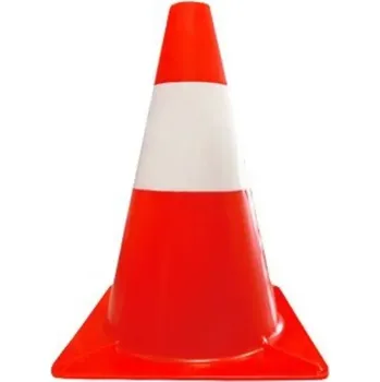Dopravní zařízení Oranžový plastový dopravní kužel SCV - délka 21,5 cm, výška 30 cm