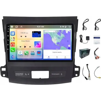 Autorádio AUTORÁDIO S NAVIGACÍ CARPLAY OUTLANDER PEUGEOT 4007 BT WIFI ANDROID 4GB 64GB