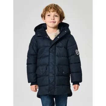 Chlapecká bunda Sinsay - Prošívaná puffer bunda s kapucí - námořnická modrá - 437FC-59X - 437FC-59X-128