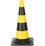 Černo-žlutý plastový dopravní kužel - šířka 29 cm, výška 50 cm - 20035678