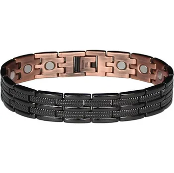 Náramek Euro Trade Plus Měděný magnetický náramek 13 mm - černý