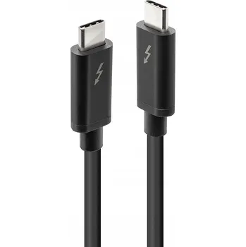 Datový kabel USB C - USB C kabel Lindy 41556, 1 m, černý