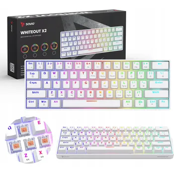 Klávesnice Mechanická klávesnice WHITEOUT X2 PEACH