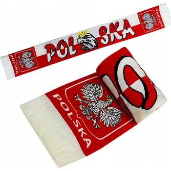 Šála ČESKÁ ŠÁLA fanouška POLSKÝ pletená oboustranná HD7