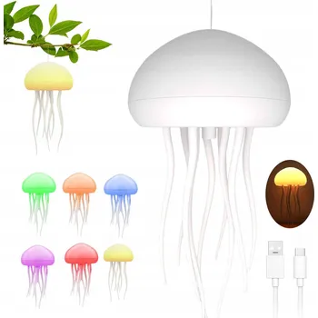 Lampička NOČNÍ LAMPA LED VE TVARU MEDÚZY PRO DĚTI MĚNÍCÍ BARVY BÍLÁ
